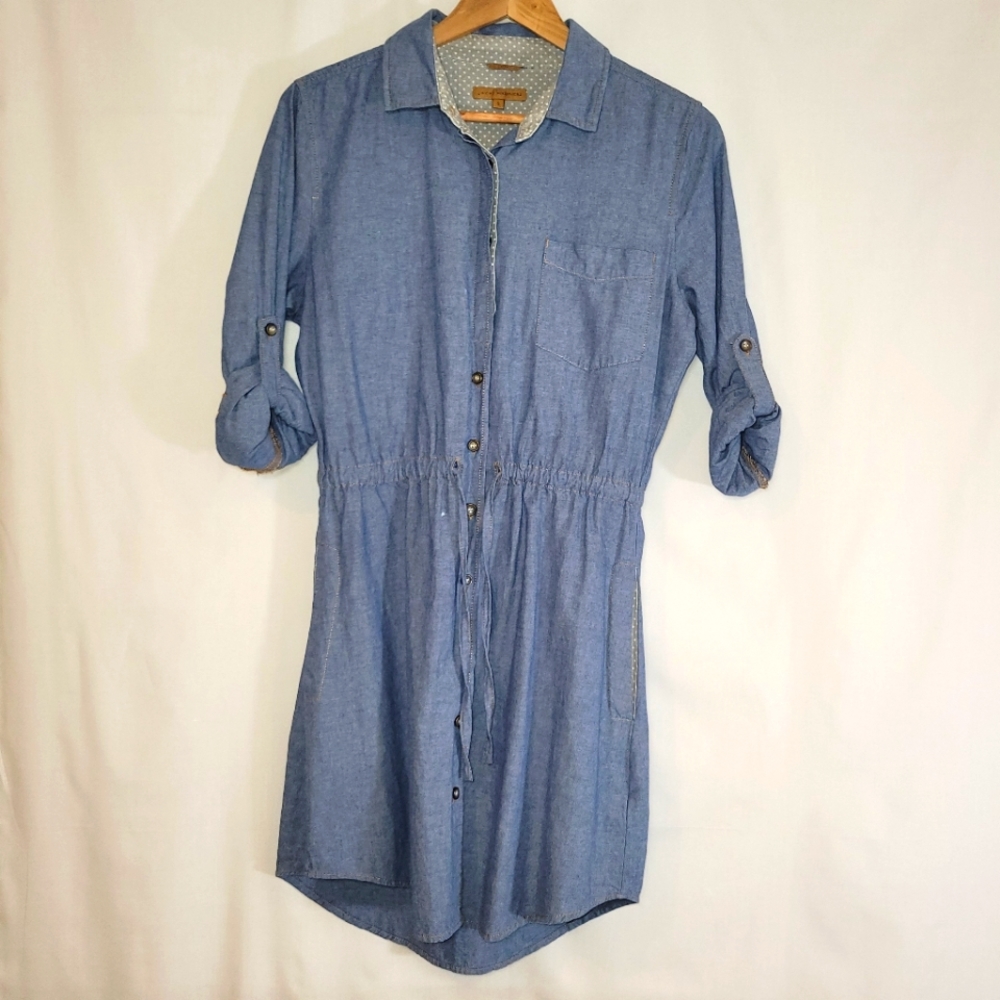 Jachs Girlfriend EDA Lightweight Button Down Shirt dress S